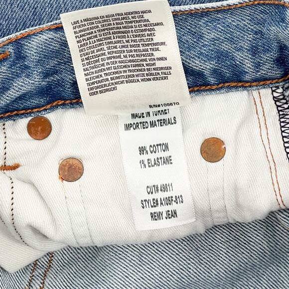 AGOLDE Remy High Rise Straight Jeans Women’s Size 23 Renewable Raw Hem - Picture 5 of 6